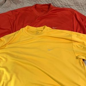 Nike dri fit workout shirts. Size LARGE. Package deal.